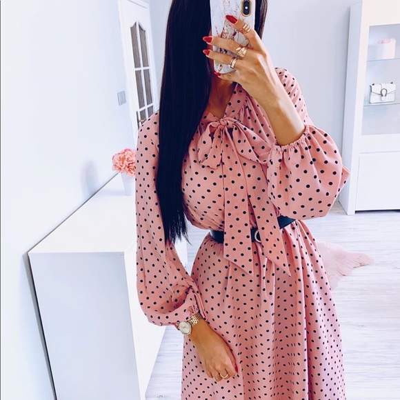 Sara Midi Polka Dot Dress - Picture 7 of 8